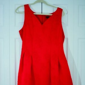 Fit and Flare Red Floral Dress